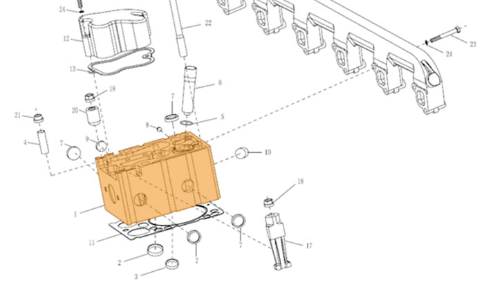 HOWO Cylinder Head Assembly AZ1238040004