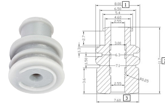 Rubber cable seals