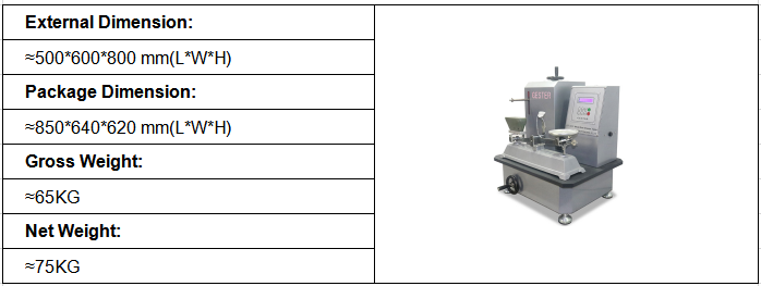 Whole Shoe Abrasion Tester Dimensions