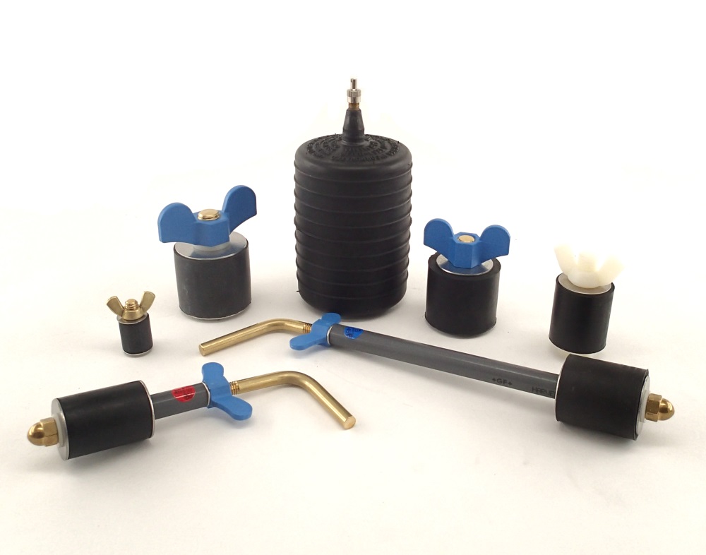 Adjustable rubber pipe plugs