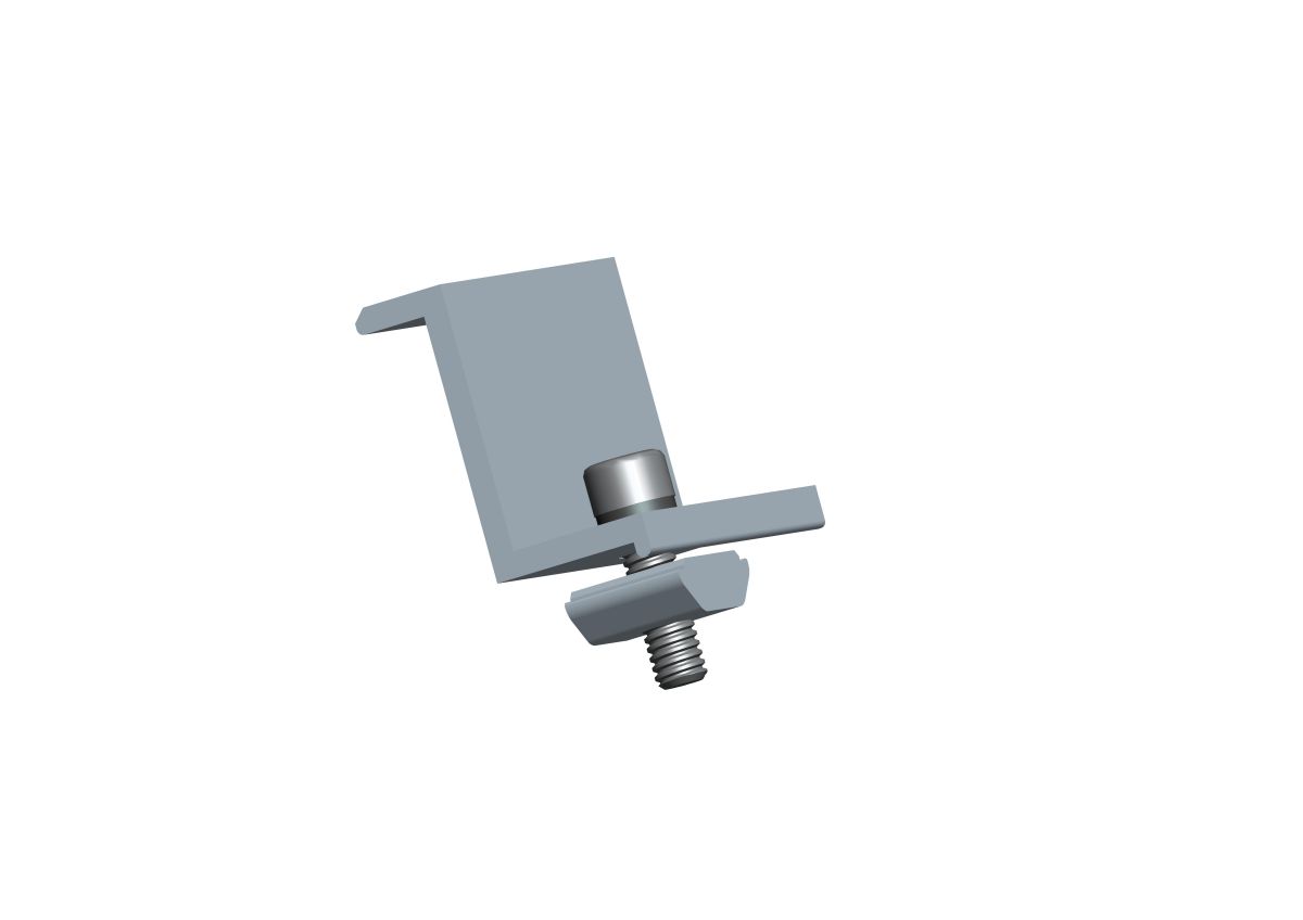 End clamp for aluminum triangle bracket End clamp for aluminum triangle bracket