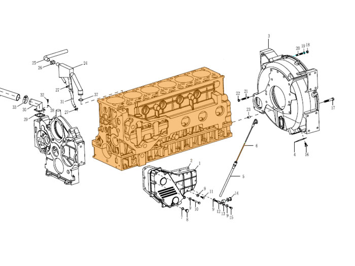 wd615 cylinder block