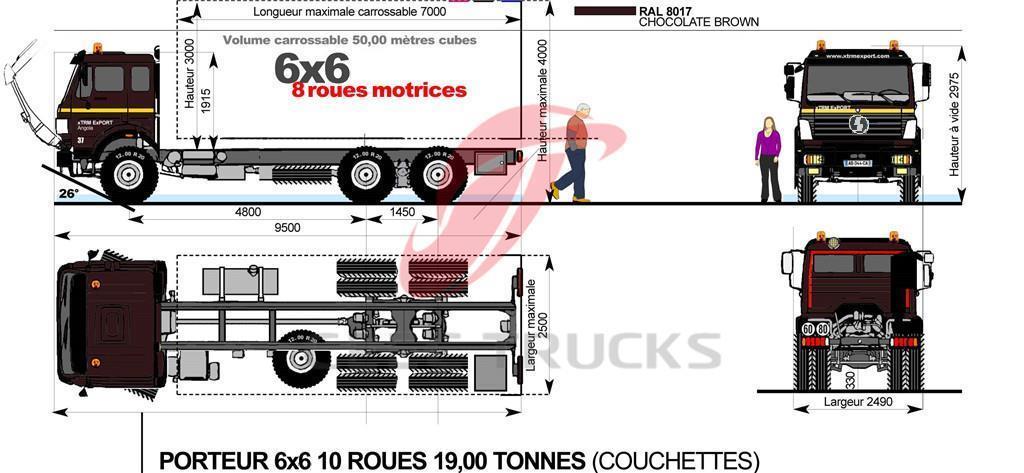 SHACMAN 6x6 truck chassis