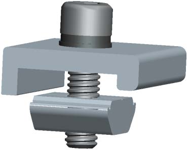 rail clamp for pile driven ground mounting system