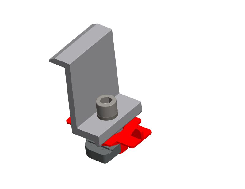 End clamp for steel terrain groung mounting system