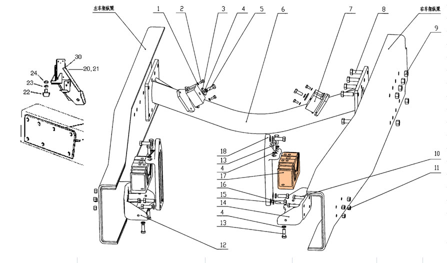 SINOTRUK HOWO Engine Support Assembly WG9125591031