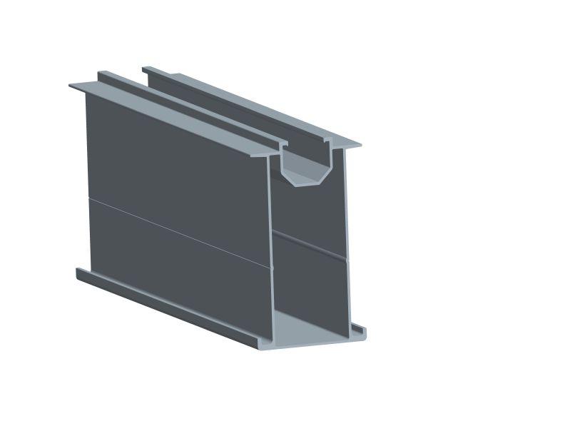 Rail for aluminum ground mounting structure