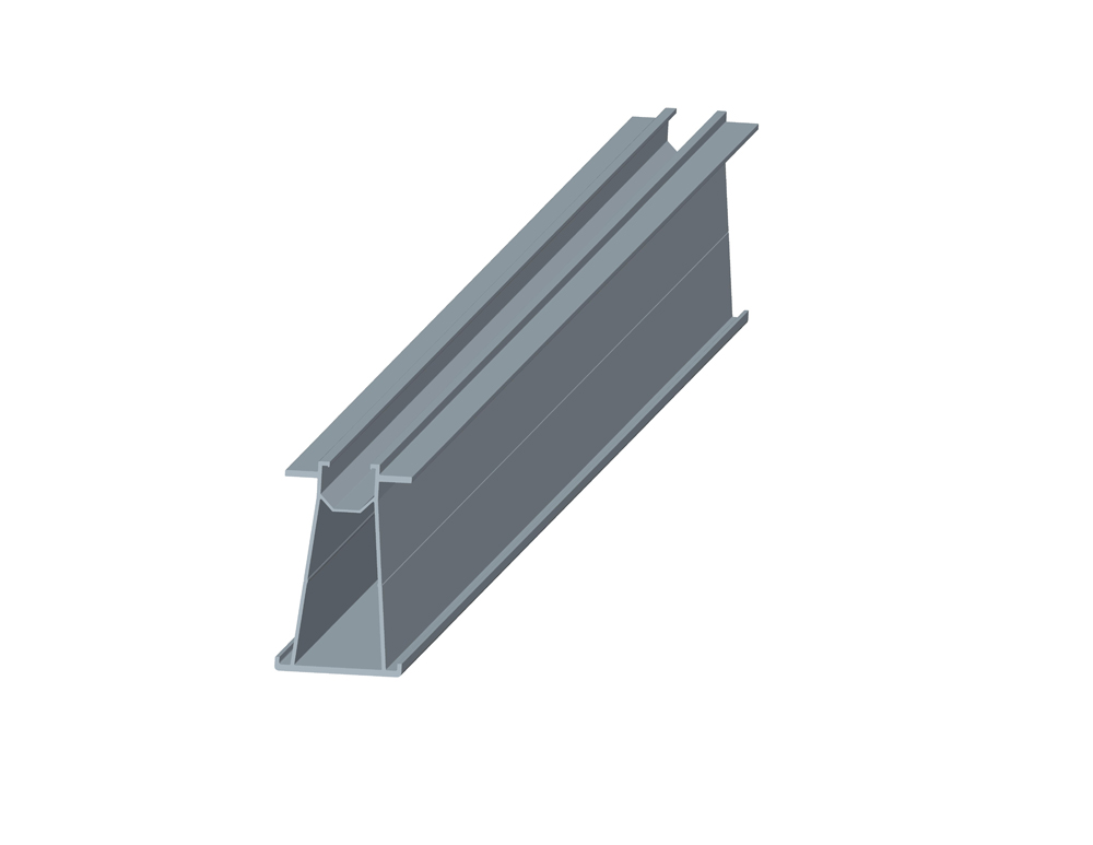 Rail for solar panel carport system