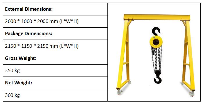 EN 71 part 1 Weight Cantry Crane