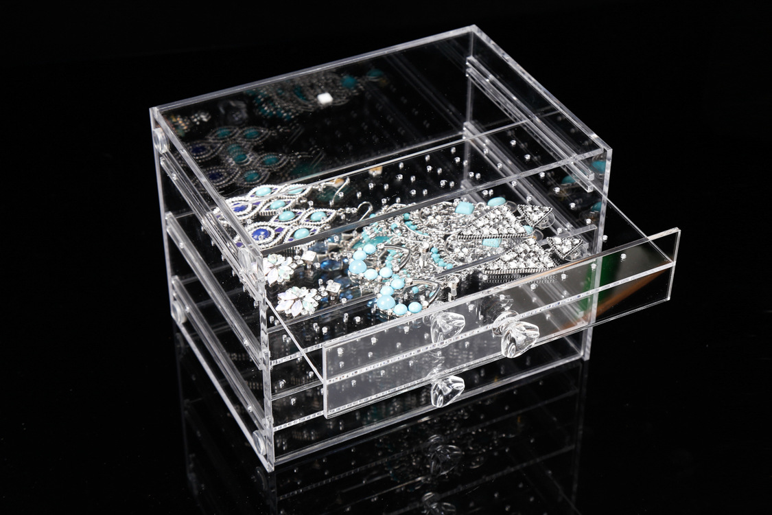 Clear plastic jewelry display