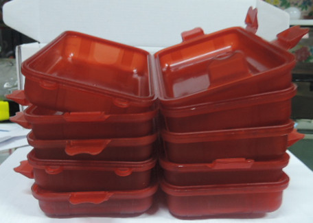Red plastic boxes Red plastic boxes