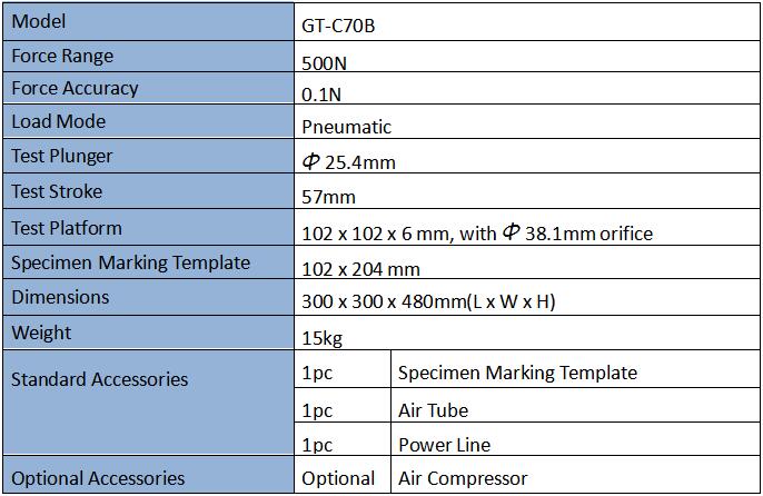 Digital Pneumatic Stiffness Tester Digital Pneumatic Stiffness Tester