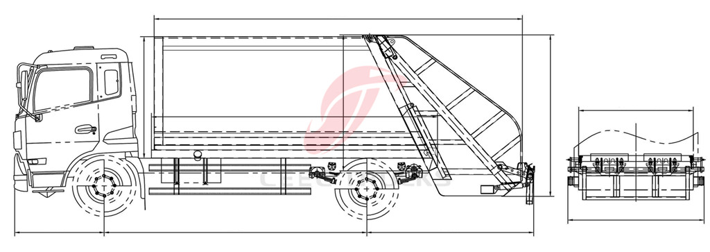 FAW 10-12 CBM garbage compactor trucks manufacturer