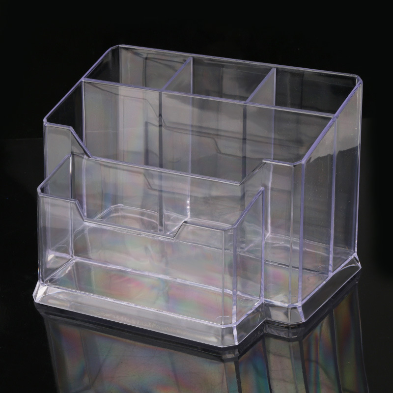 Clear plastic pen holder