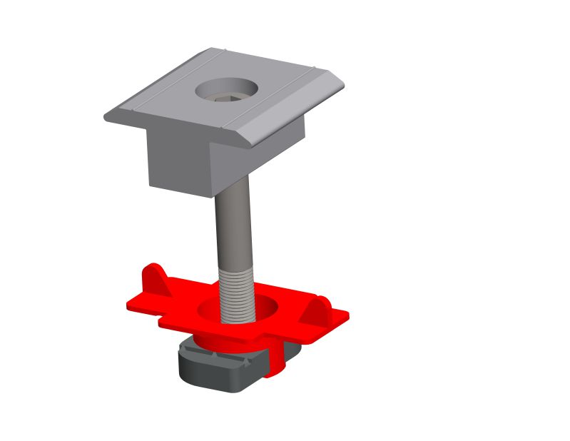 Inter clamp for Steel-terrain ground mounting system
