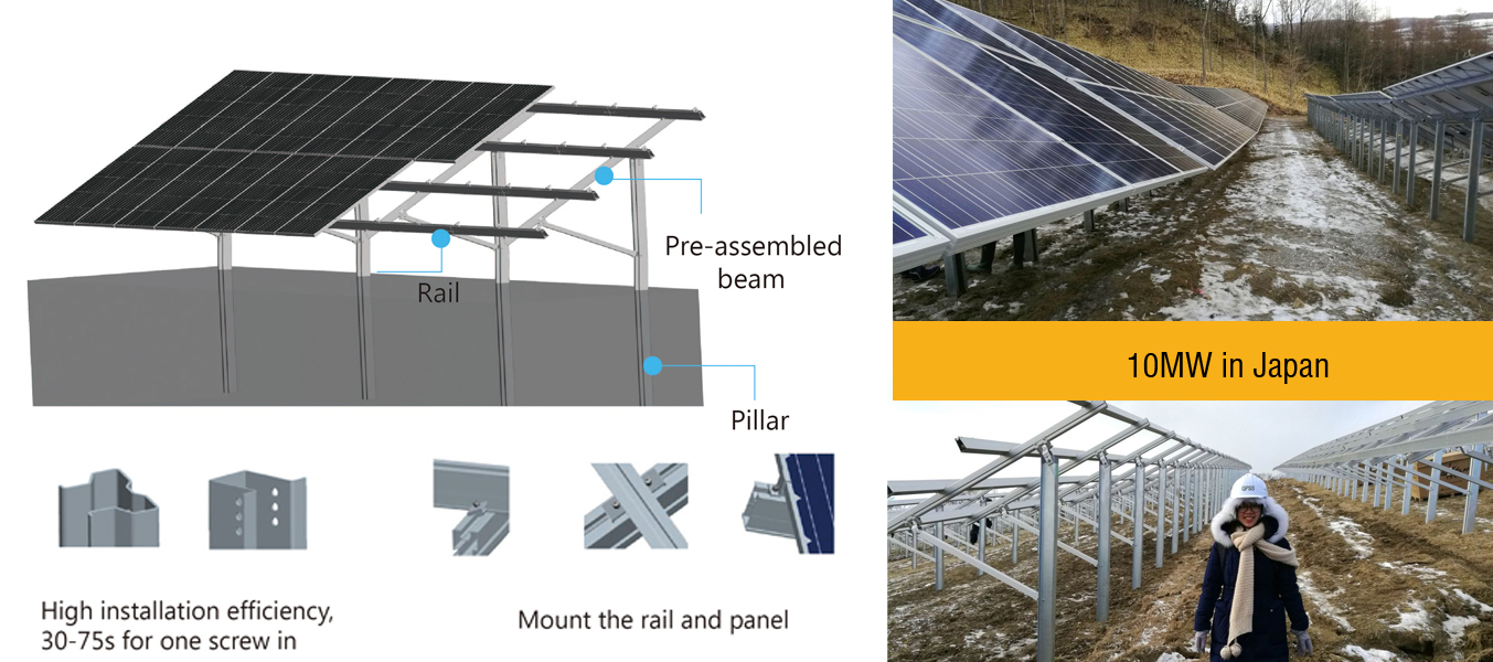 Antaisolar pile ramming solar mounting system