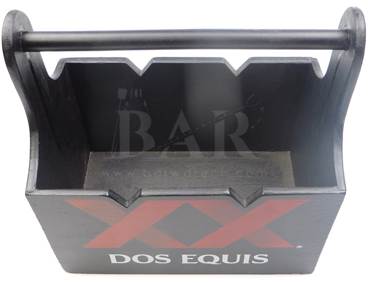 Black Coated Wooden Beer Holder Black Coated Wooden Beer Holder