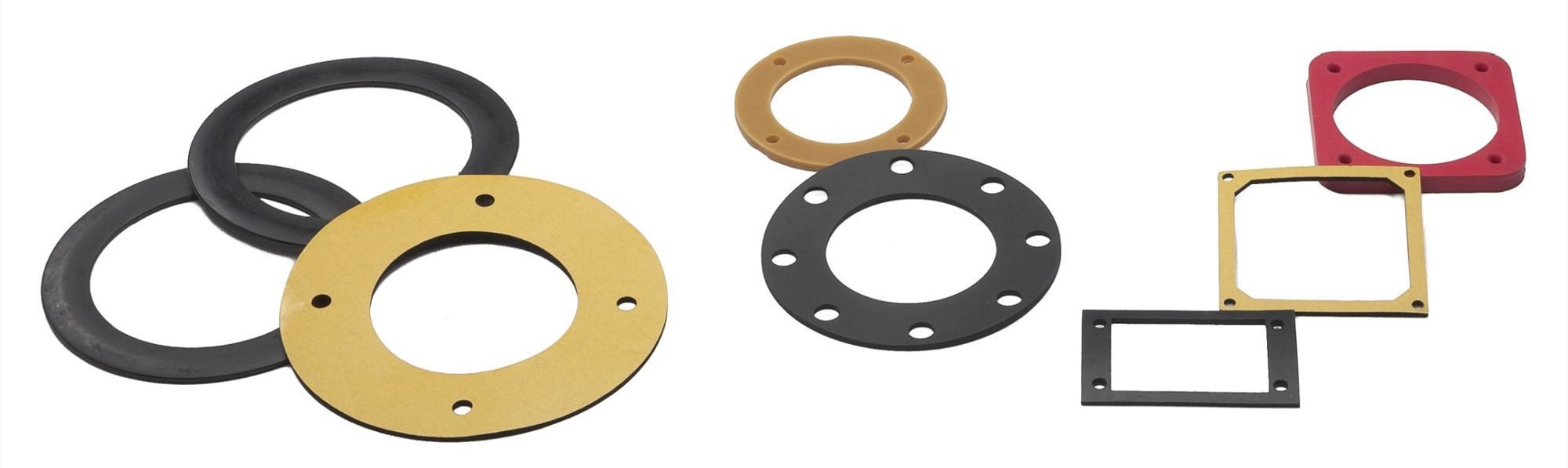 Flat rubber gasket