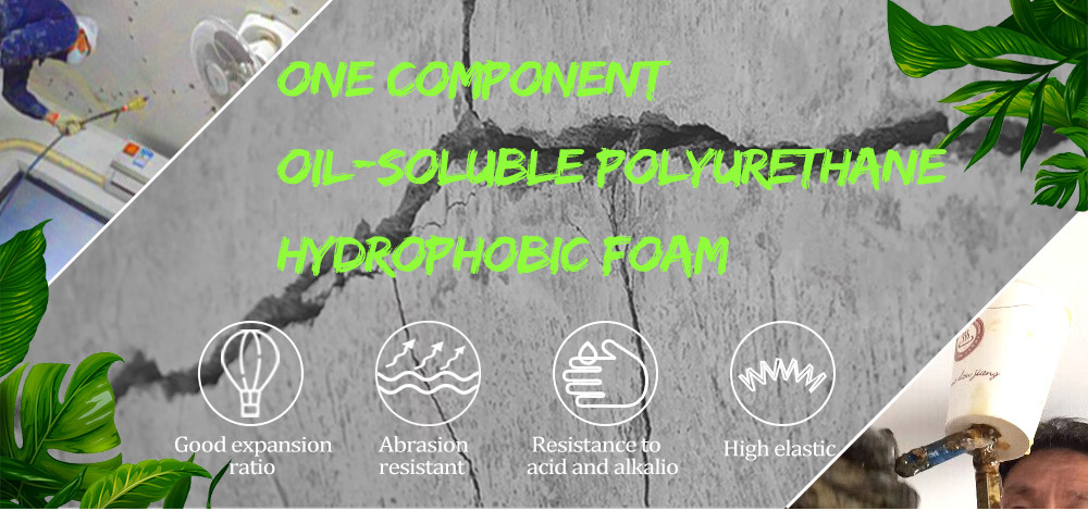 One Component Oil-Soluble Polyurethane Hydrophobic Foam