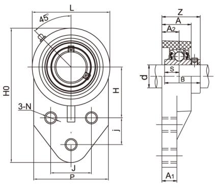 Plastic Bearing Housing TP-SUCFB207