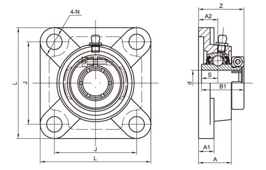 UEF205 Flange Mounted Bearings