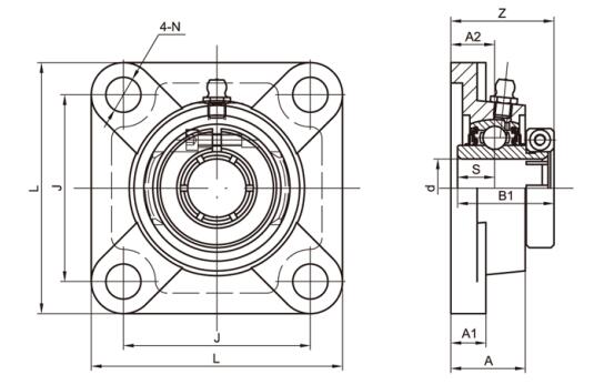 UEF205 Flange Mounted Bearings