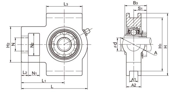 UKT206 Take Up Bearing Units