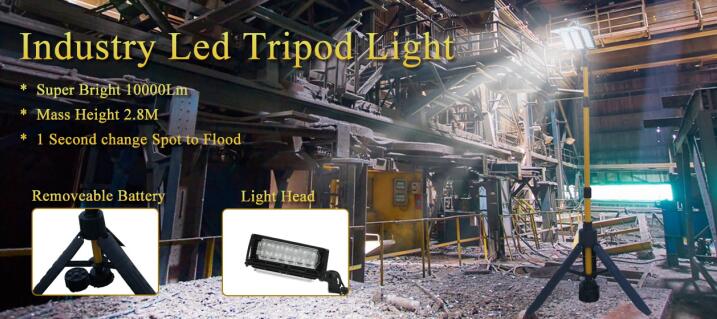 Lightweight Portable Rechargeable Flood Lights