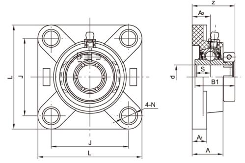 TP-SUEF205-16 Thermoplastic Bearing Housing