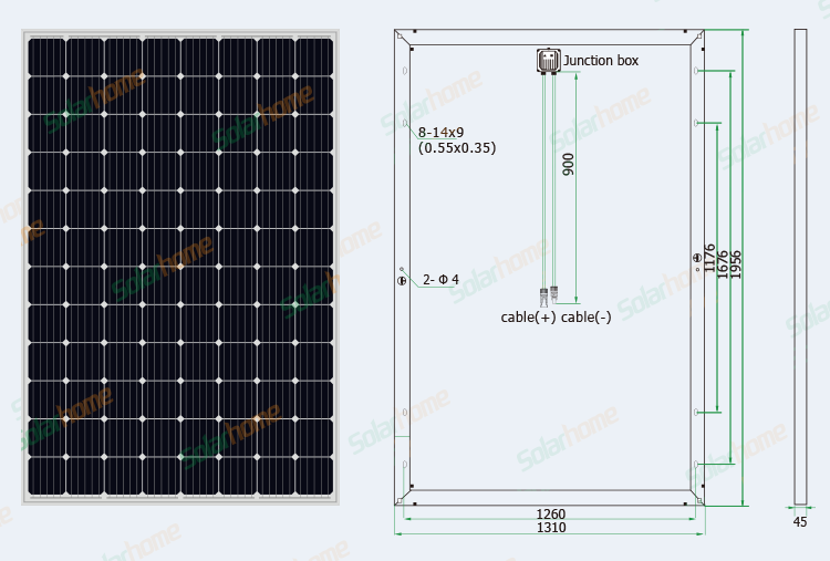 Bluesun Tier 1 96cells 5BB 48v 460w 480w 500w Monocrystalline Solar Panel