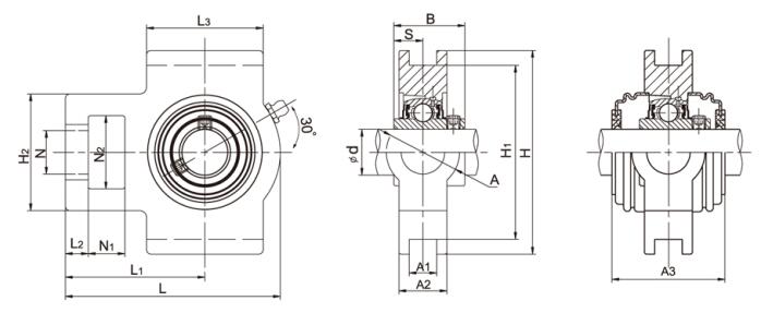 Take Up Bearing Units UCT208