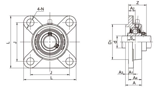 Flange housing UCFS306