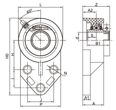 T[-SUEFB204 Plastic Bearing Housing