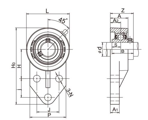 Flange Bearing UCFB205