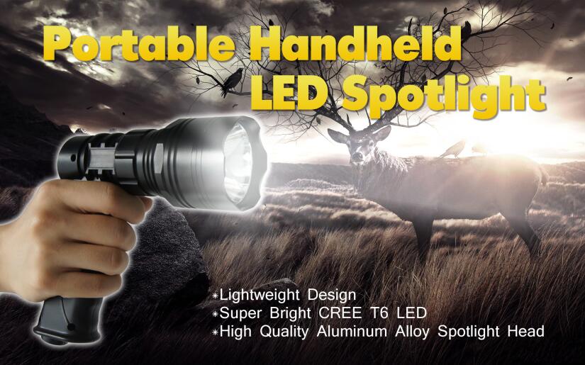 Portable handheld spotlight