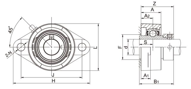 NAFL206 Flange Mounted Bearings NAFL206 Flange Mounted Bearings