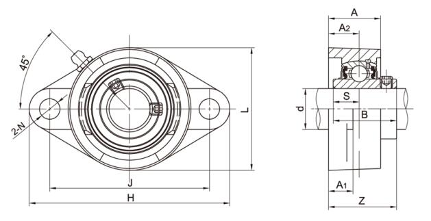 UCFT210 2-Bolt Flange Mounted Bearings