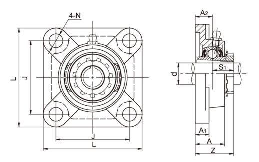 4-Bolt Flange Units UKF208