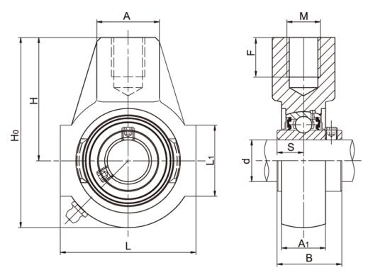 UCHE208 Hanger Bearing Housing