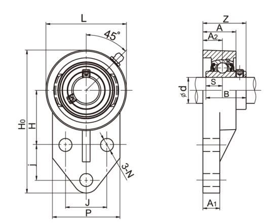 Flange Mounted Bearings UCFB206A