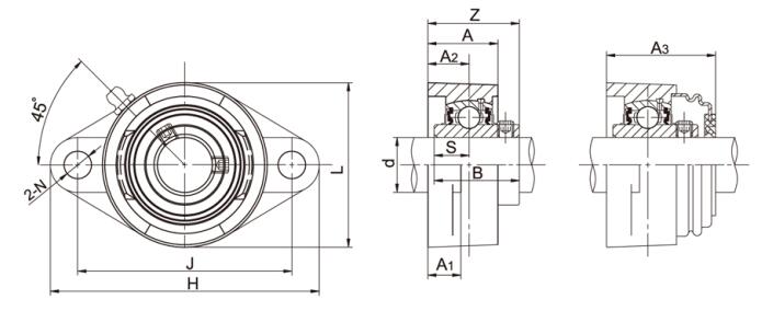 UCFL205 Flange Bearing