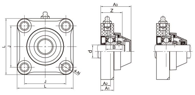 WP-SSBF207 Waterproof Plastic Bearing Housings