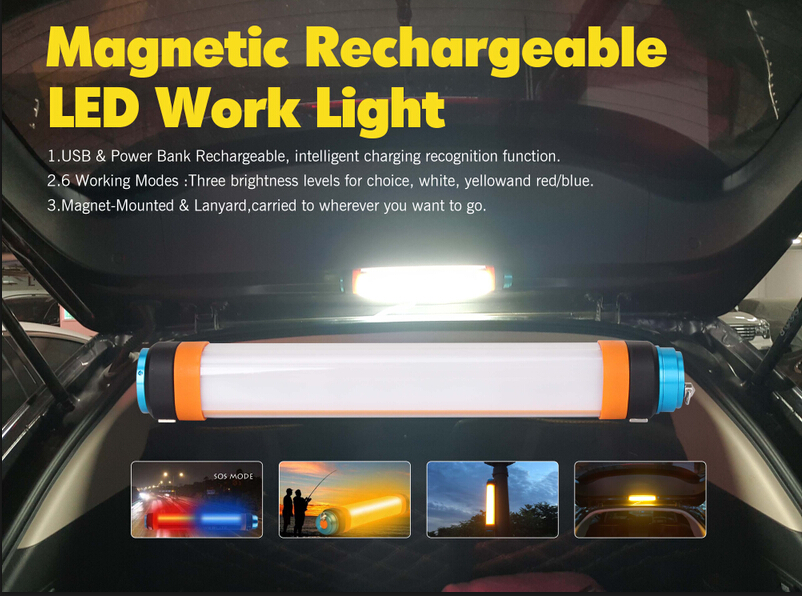 Magnetic rechargeable led work light