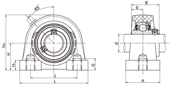 Thermoplastic Bearing Housing TP-SUCPA208