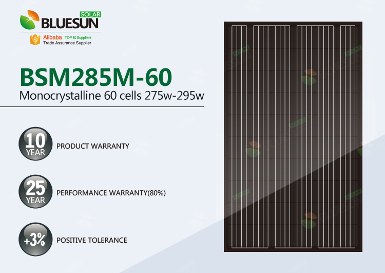 monocrystalline 285 watt solar panel