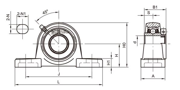 Mounted Bearings UEP207