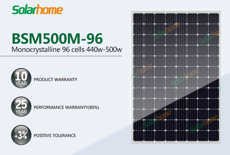 Bluesun Tier 1 96cells 5BB 48v 460w 480w 500w Monocrystalline Solar Panel