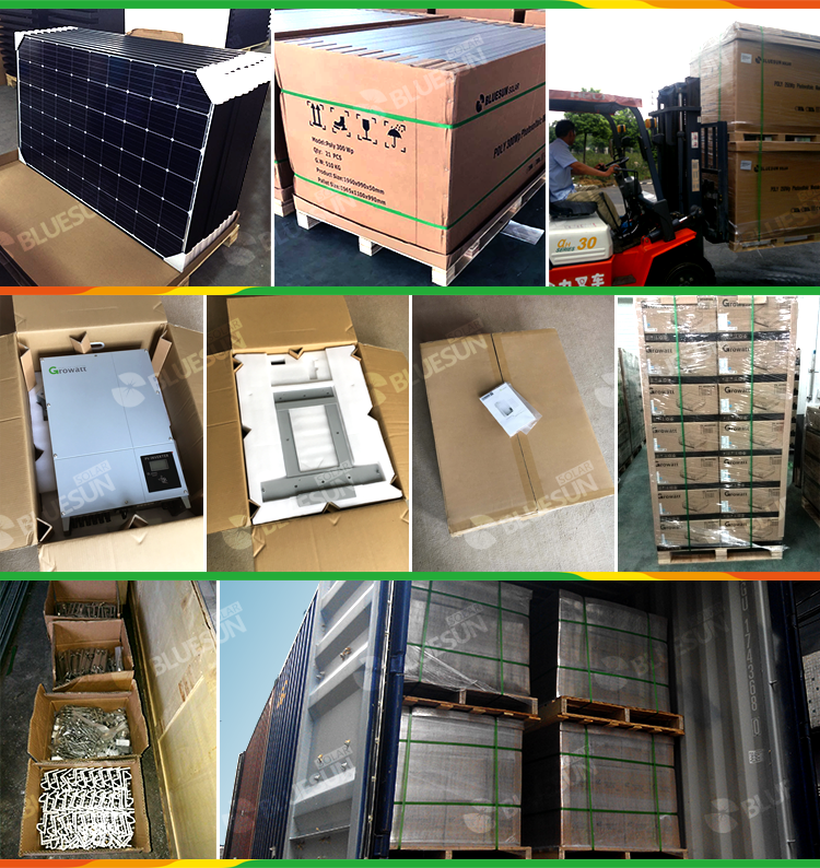 5.10KW grid tied solar system 10KW on grid solar system 110V/240V solar power on grid inverter monitoring 10KW on grid system10000W solar power plant