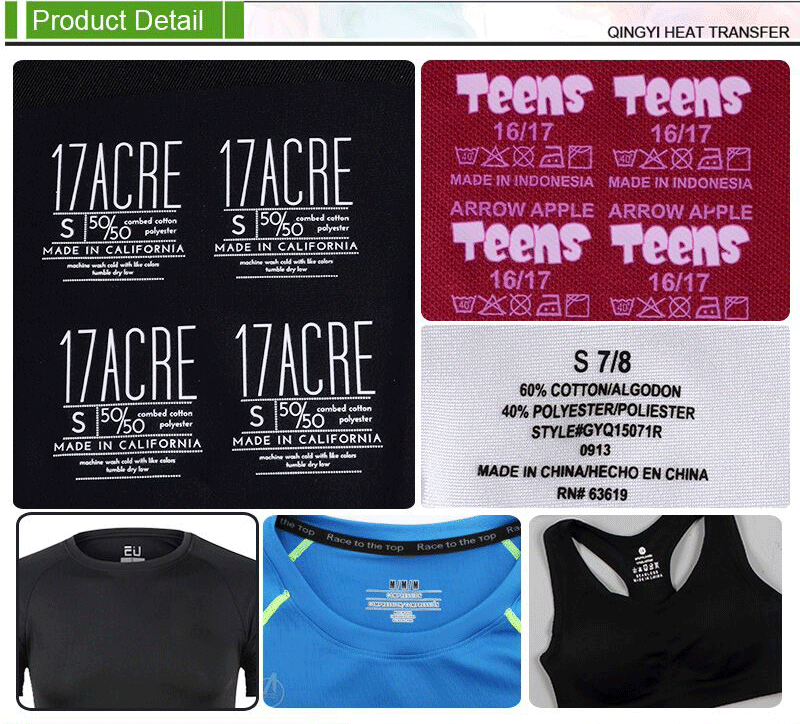 Care Label Heat Transfer Care Label Heat Transfer