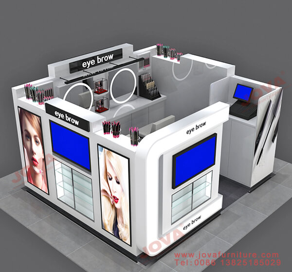 eyebrow threading kiosk in mall